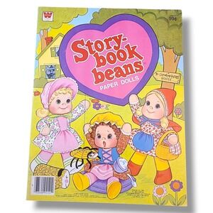 Storybook Beans Paper Dolls Whitman 1984 Uncut Vintage Mattel baby beans